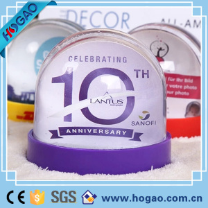 Plastic Picture Frame Water Snow Globe for Decoration