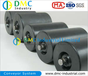 114mm Diameter Conveyor System HDPE Conveyor Roller Black Conveyor Idlers