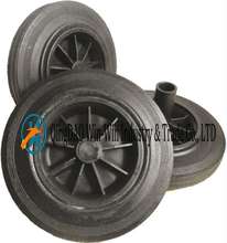 8X1.75 Flat Free Rubber Wheel for Dustbin